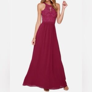 BARIANO Australia Elegant Strapless Burgundy Dress